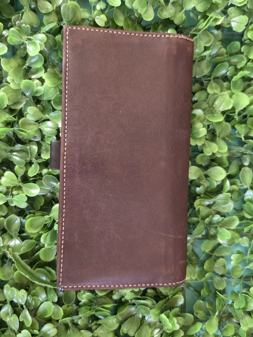 ​EUC Coach Vintage Brown Leather Checkbook Wallet Long Wallet